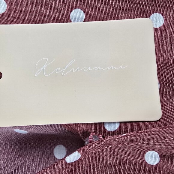 Kelummmi Polka Dot Maxi Dress Red Size US 26 Polyester Flowy Casual New W/Tags - Picture 4 of 9